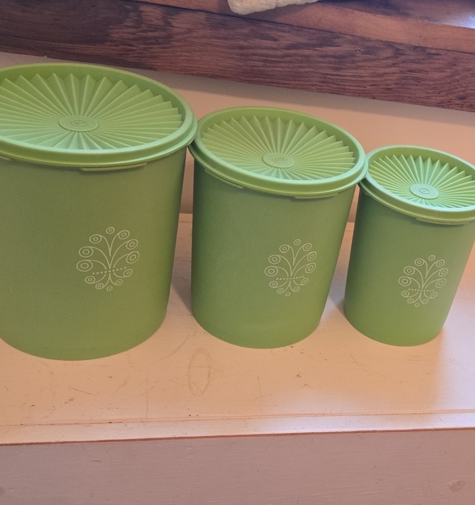 Tupperware Green Food Storage Containers Set